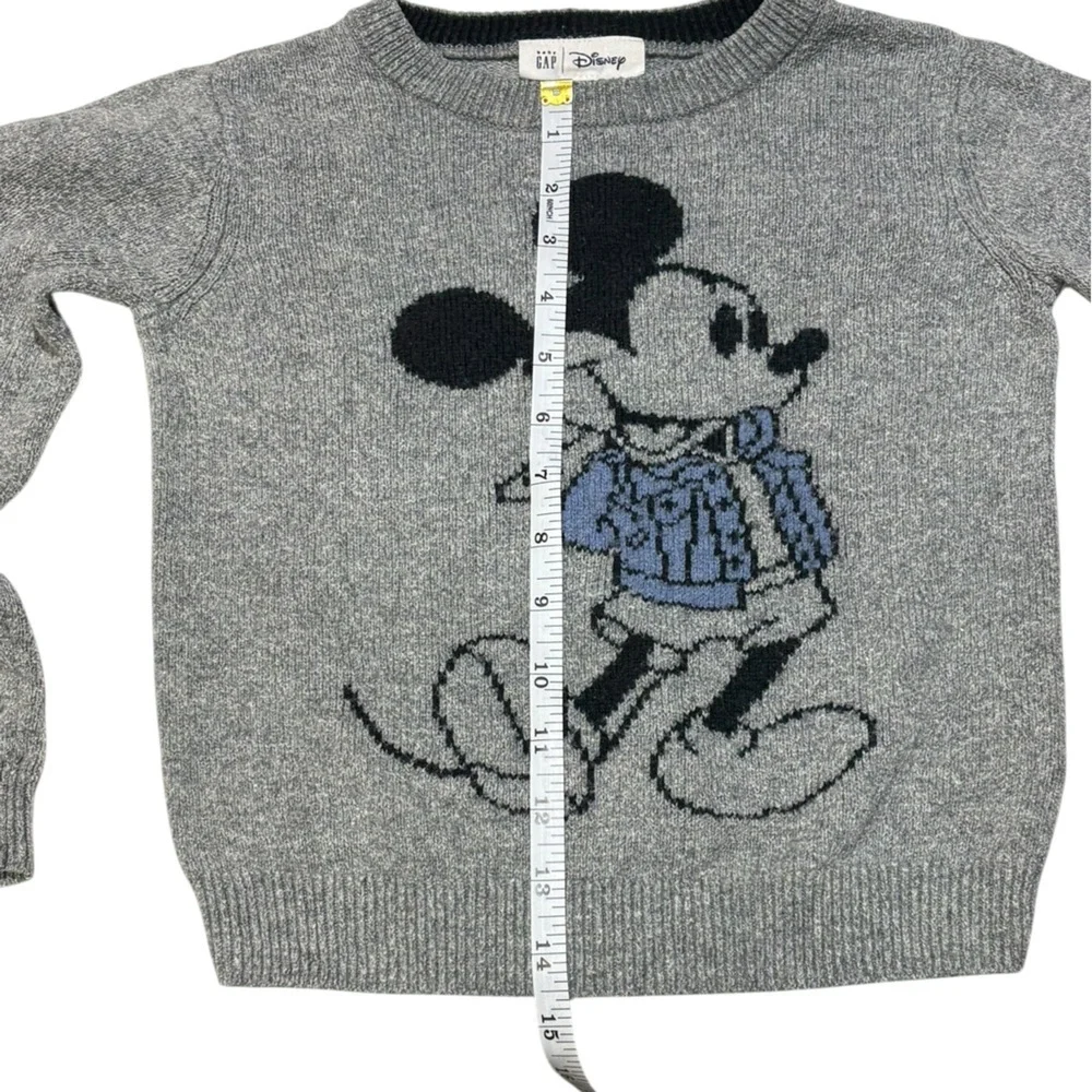 GAP Kids Gray Unisex Sweater with Mickey Mouse Design Size 5